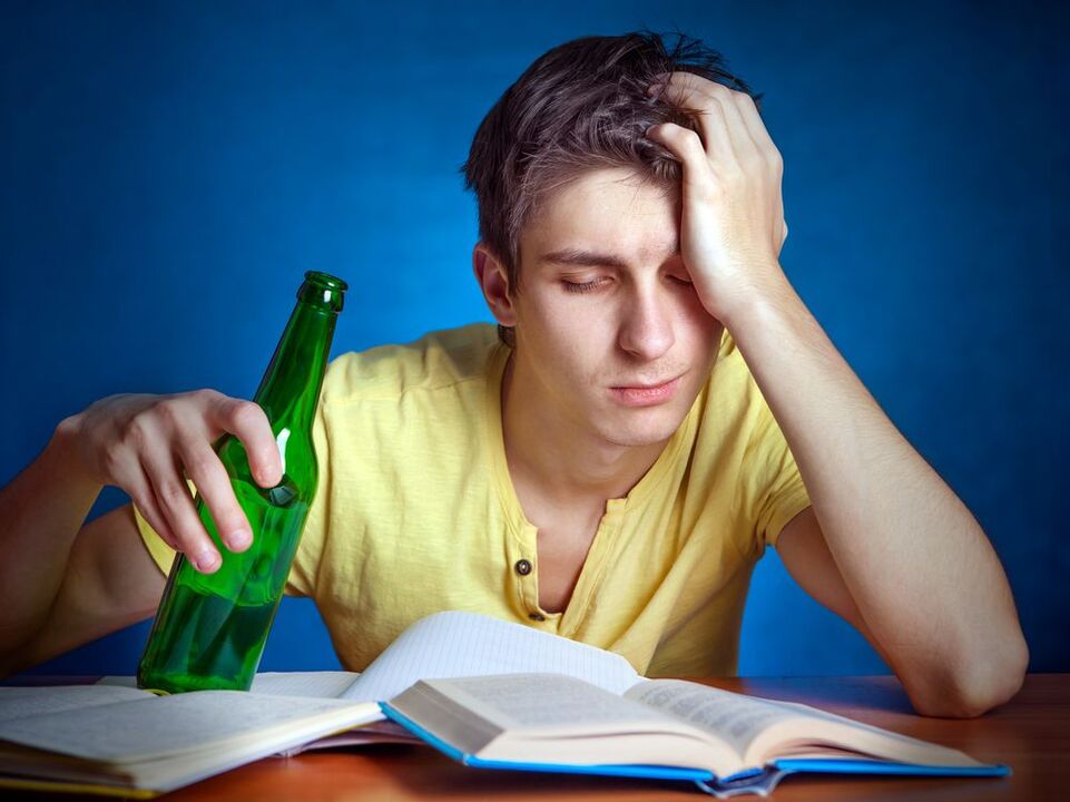 väsinud õpilane õllega, kuidas joomist lõpetada